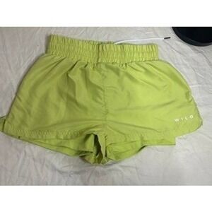 WILO The Label Athletic Shorts Womens Size S Lime Green Drawstring Waist
